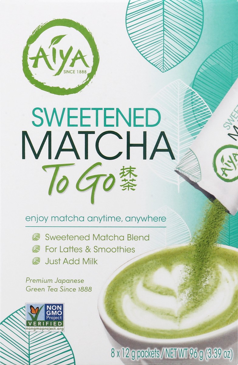 slide 1 of 13, Aiya To Go Sweetened Matcha - 8 ct, 6 ct