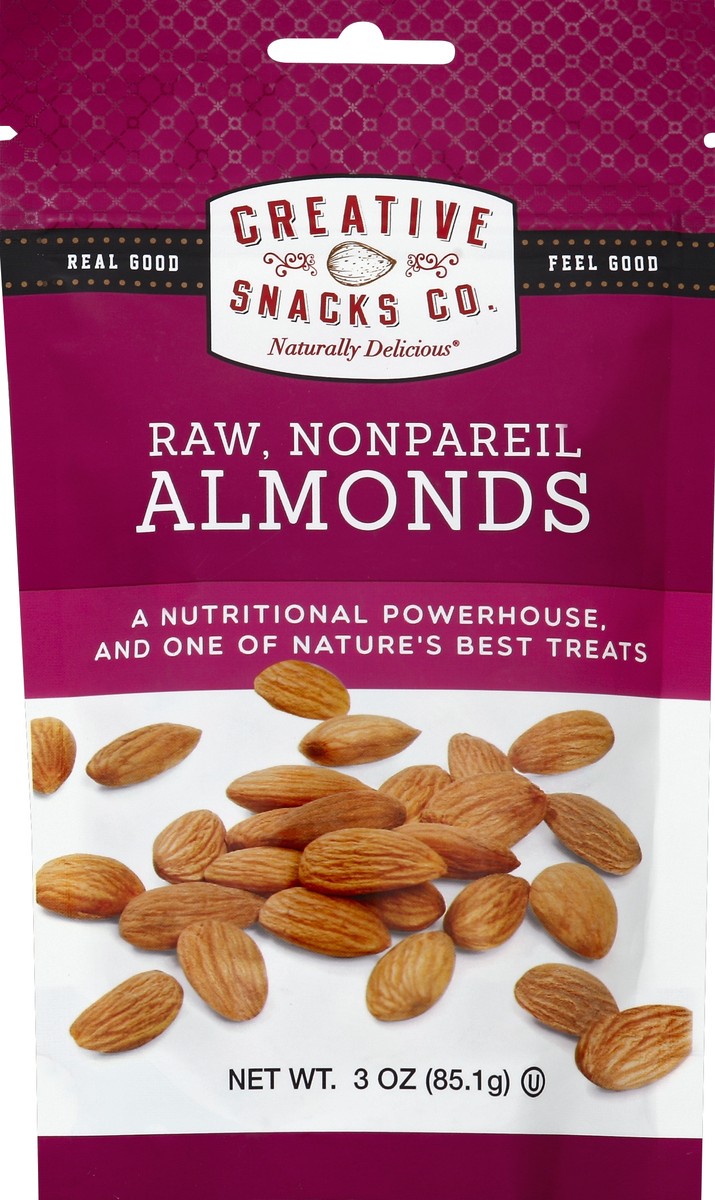 slide 2 of 2, Creative Snacks Co. Almonds, 3 oz