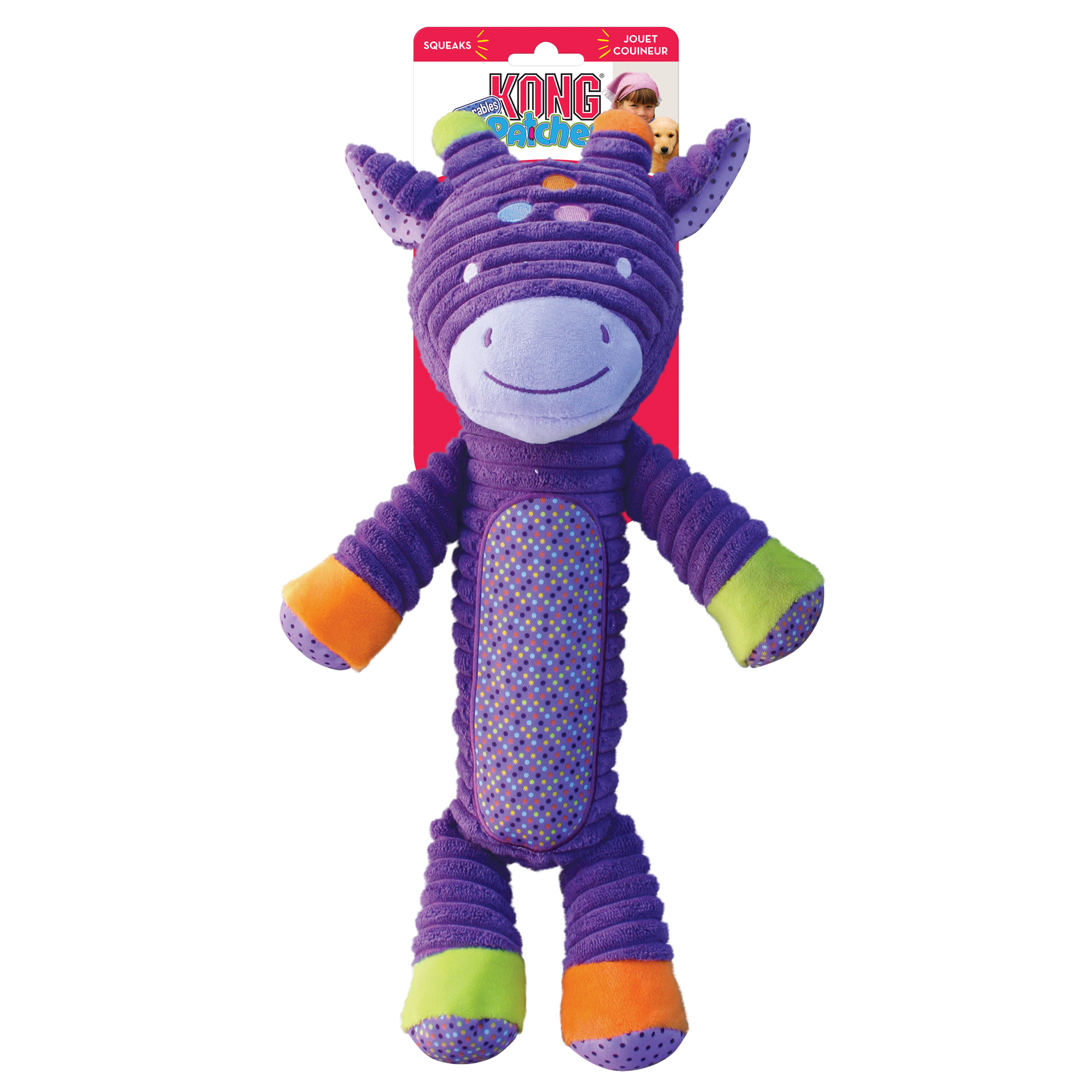 slide 2 of 3, KONG Patches Adorables Giraffe XL, XL