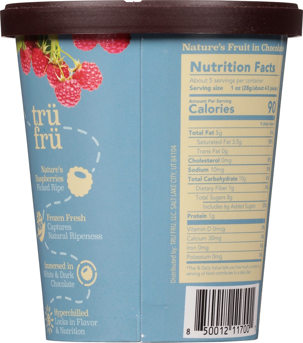 slide 8 of 9, Tru Fru Raspberries Hyper Chilled In White & Dark Chocolate, 5 Oz, 5 oz