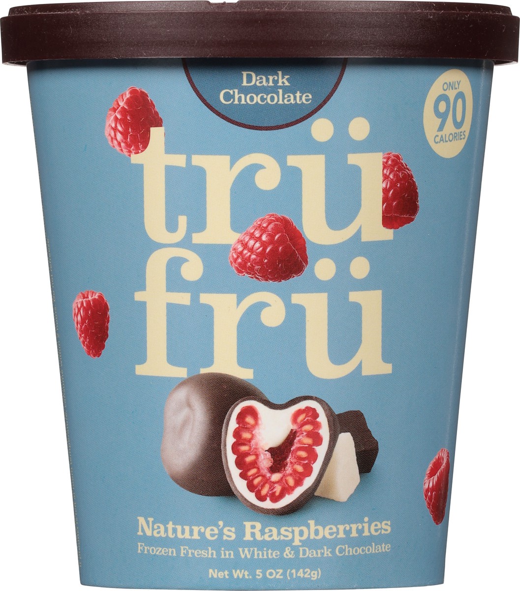slide 6 of 9, Tru Fru Raspberries Hyper Chilled In White & Dark Chocolate, 5 Oz, 5 oz