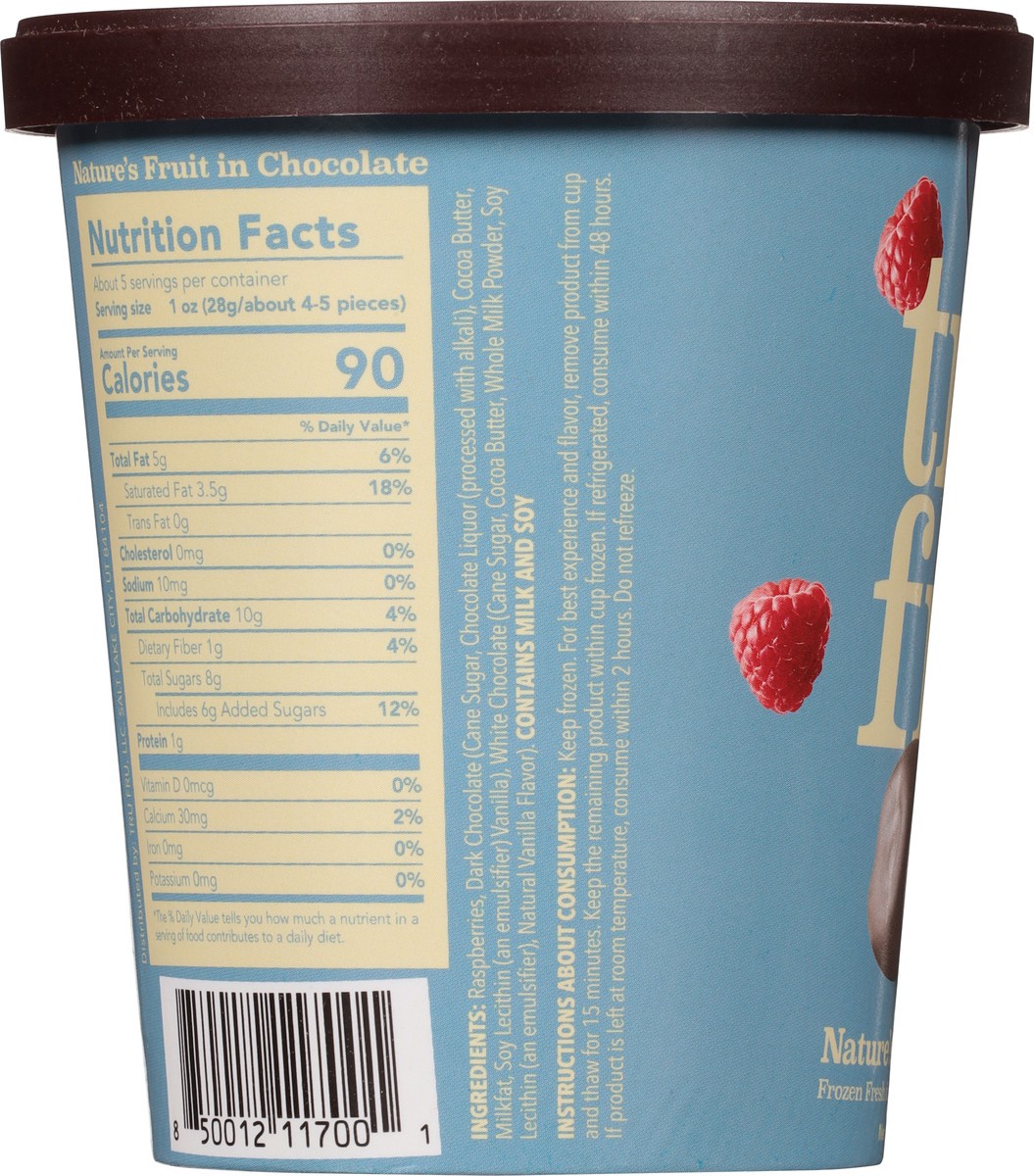 slide 3 of 9, Tru Fru Raspberries Hyper Chilled In White & Dark Chocolate, 5 Oz, 5 oz