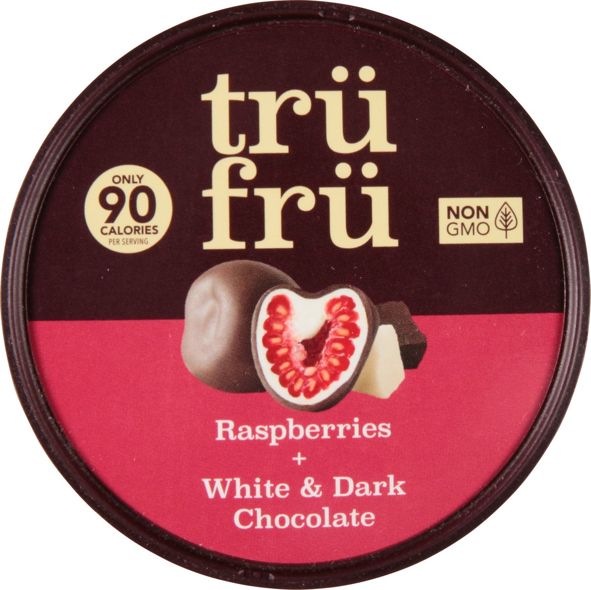 slide 2 of 9, Tru Fru Raspberries Hyper Chilled In White & Dark Chocolate, 5 Oz, 5 oz
