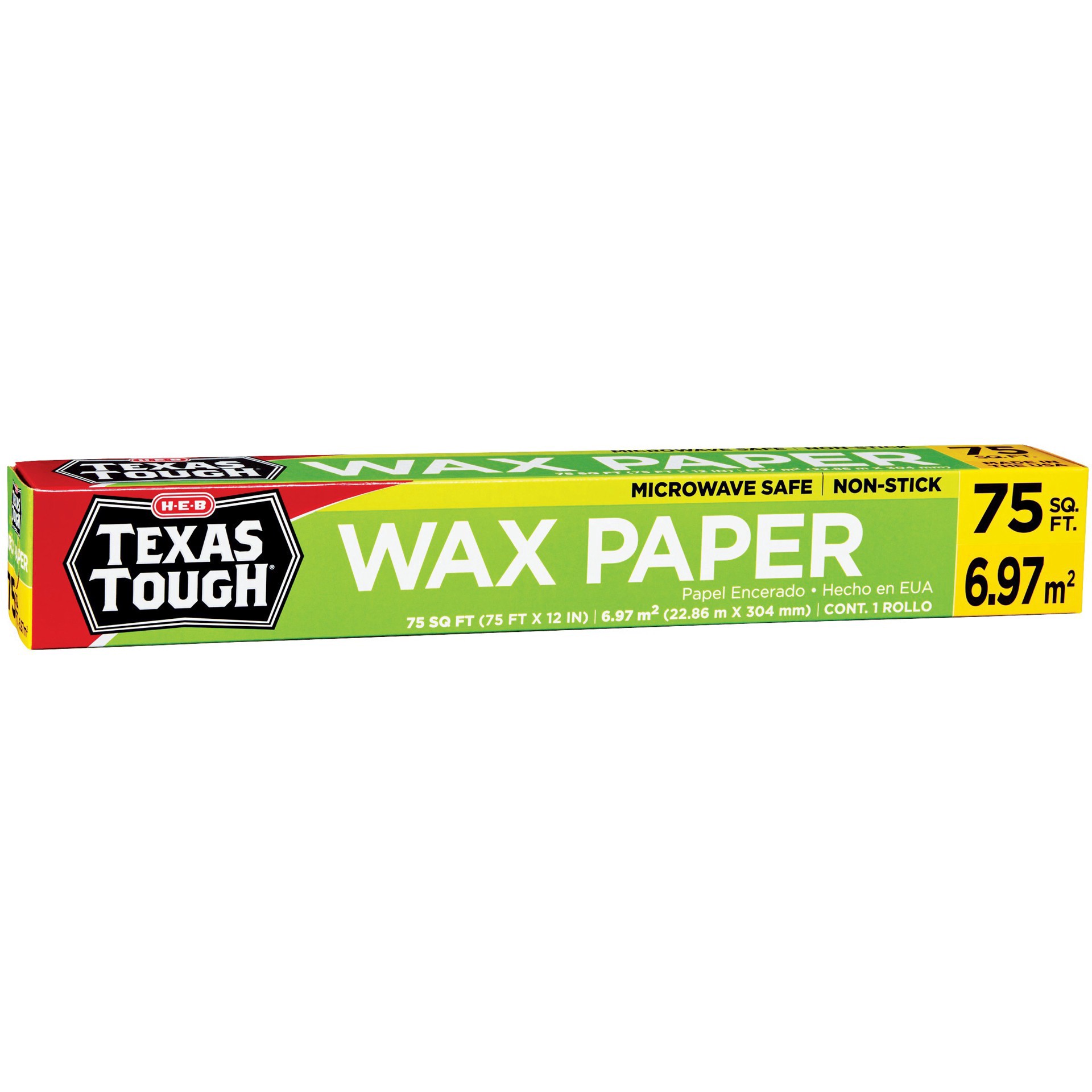 slide 1 of 1, H-E-B Texas Tough Wax Paper 75 Square Feet, 75 ft