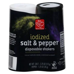 Harris Teeter Iodized Salt & Pepper Disposable Shakers