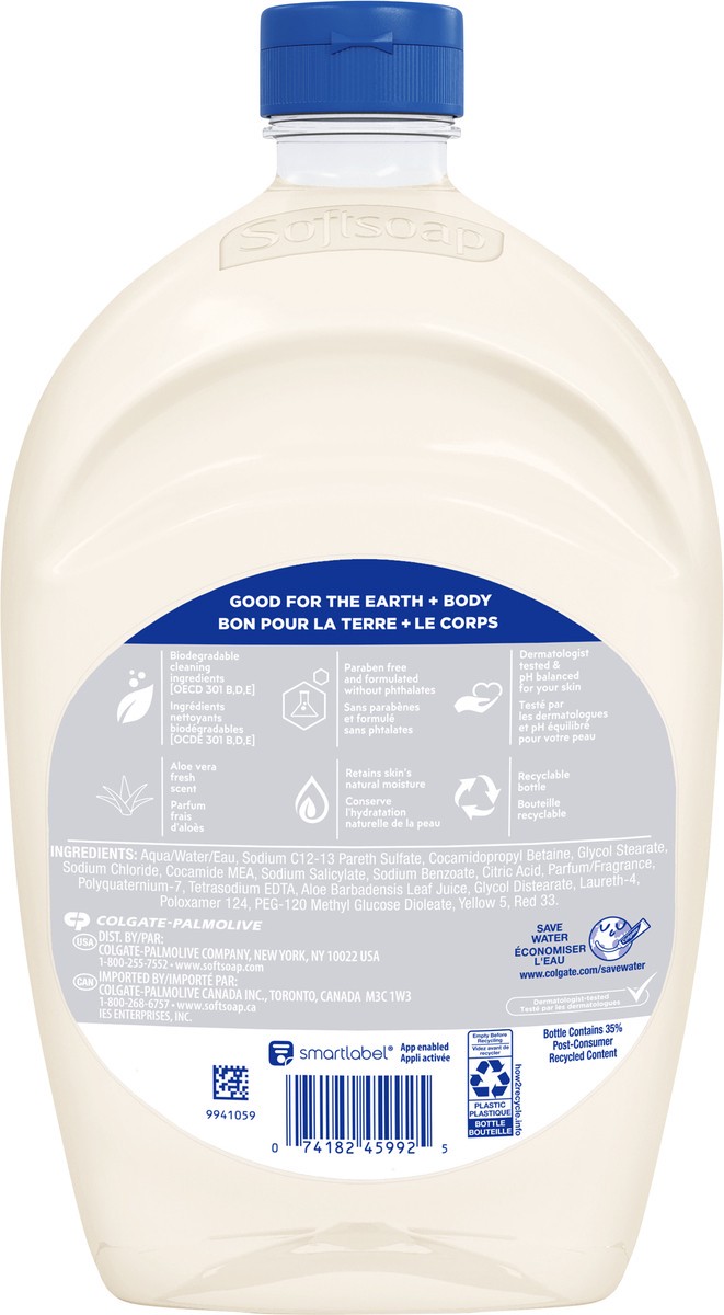 slide 6 of 7, Softsoap Liquid Hand Soap Refill, Soothing Clean, Aloe Vera Fresh Scent - 50 Fl. Oz., 50 fl oz