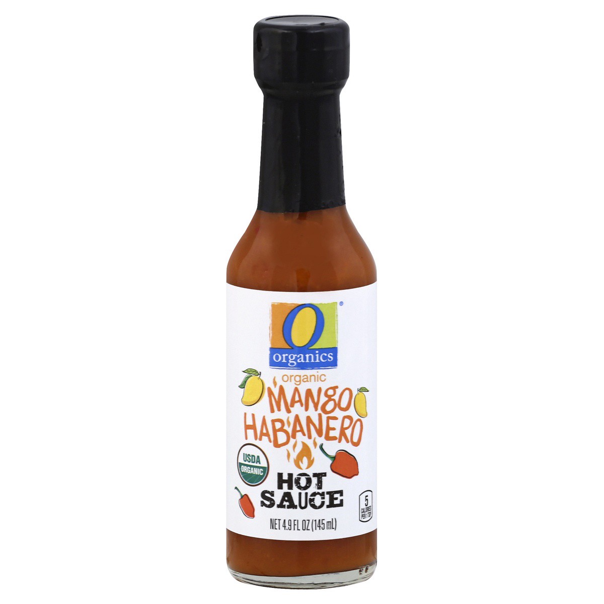 slide 1 of 2, O Organics Hot Sauce Mango Habanero, 1 ct