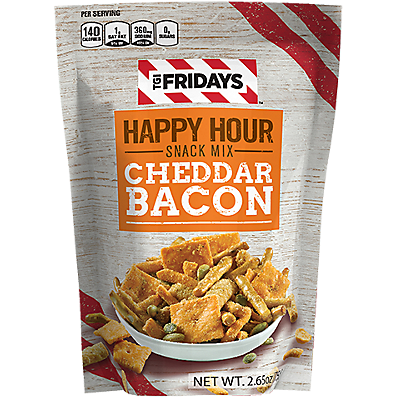 slide 1 of 1, T.G.I. Friday's Happy Hour Snack Mix Cheddar Bacon, 6 oz