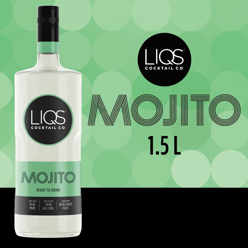 slide 4 of 4, LIQS Mojito Ready to Drink Cocktail, 1.5 liter