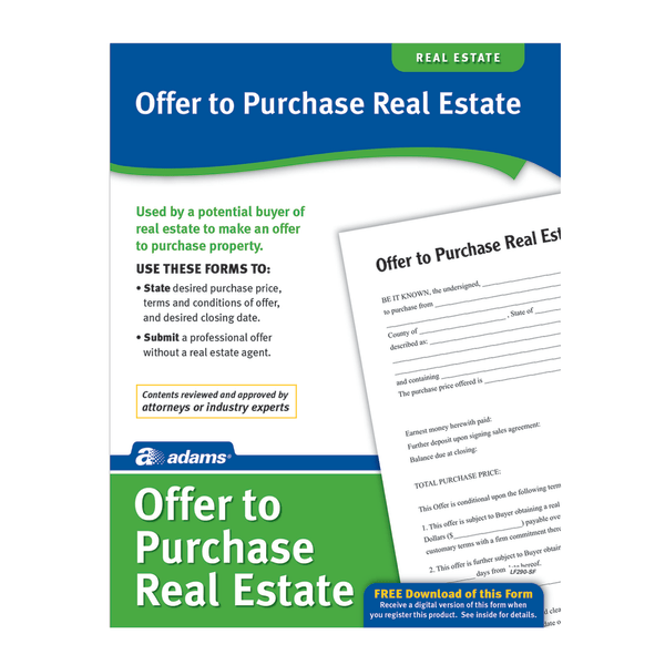 slide 1 of 2, Adams Offer To Purchase Real Estate, 1 ct