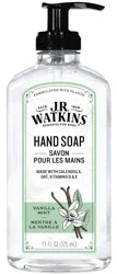 J.R. Watkins Vanilla Mint Gel Hand Soap, 11 fl oz