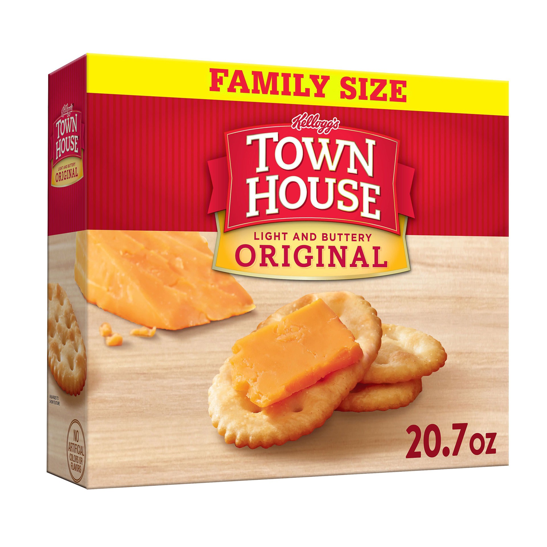 slide 1 of 5, Town House Oven Baked Crackers, Lunch Snacks, Snack Crackers, Family Size, Original, 20.7oz Box, 1 Box, 20.7 oz