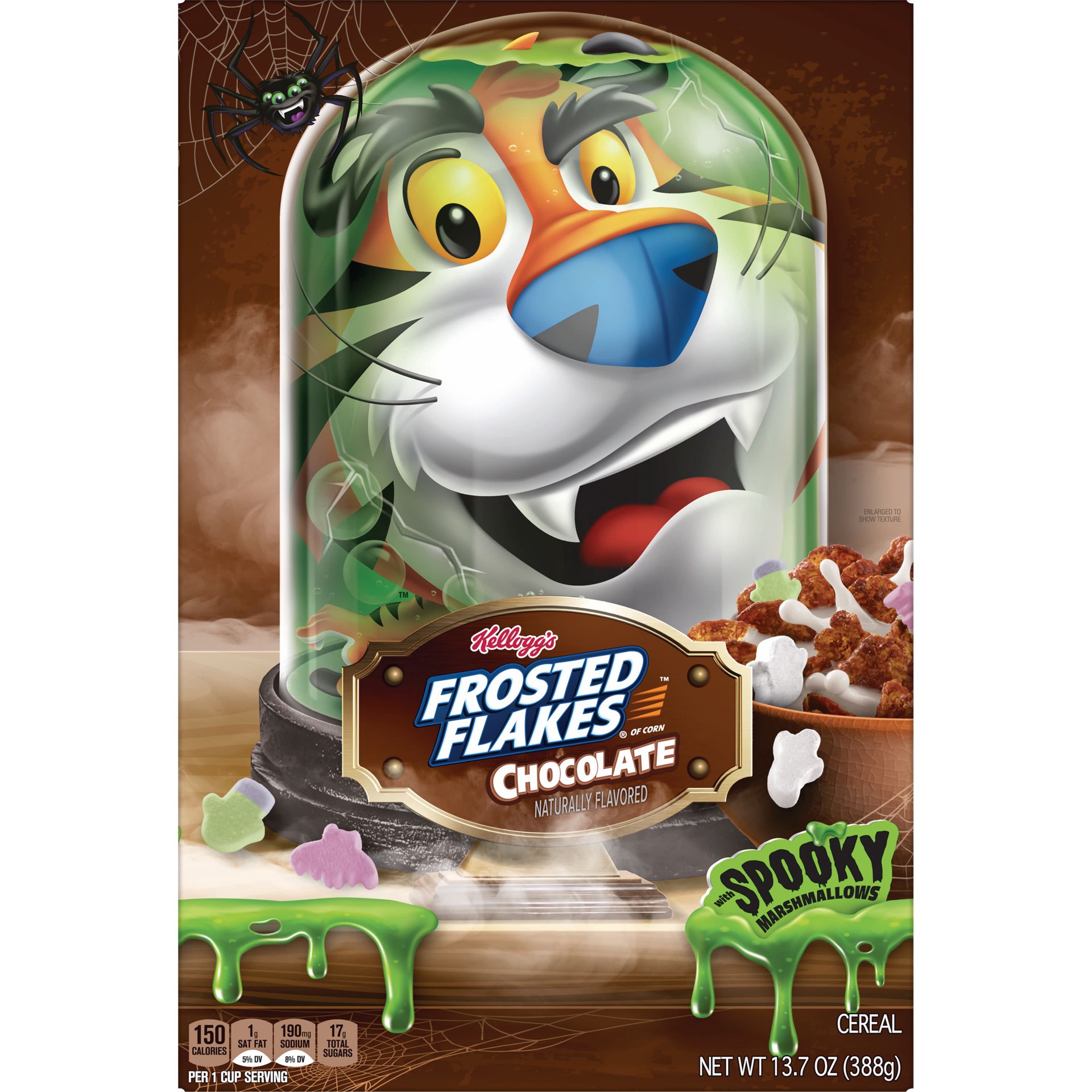 slide 5 of 5, Kellogg's Frosted Flakes Cold Breakfast Cereal, Chocolate with Spooky Marshmallows, 13.7 oz, 13.7 oz