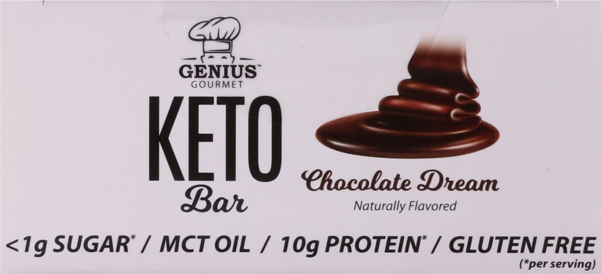 slide 7 of 9, Genius Gourmet Chocolate Dream Keto Bar 4 - 1.06 oz Bars, 4 ct