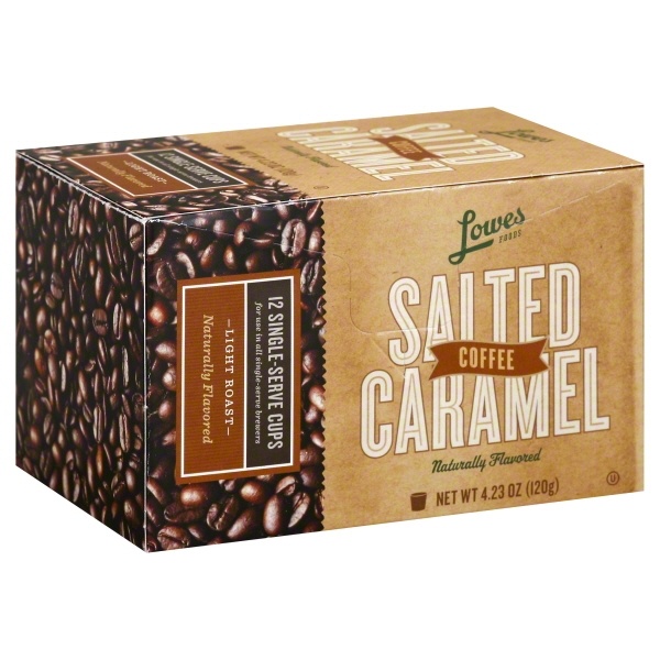 slide 1 of 1, Lowes Foods Coffee Salted Caramel Single-Serve Pods - 12 ct, 12 ct