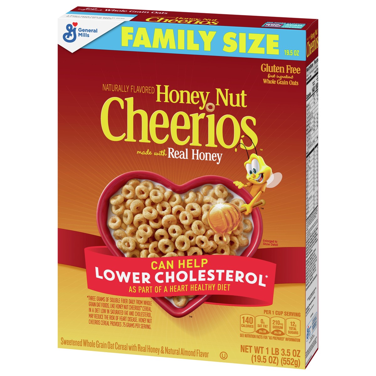 slide 2 of 13, Cheerios Honey Nut Cheerios Gluten-Free Breakfast Cereal, 19.5 oz, 18.8 oz