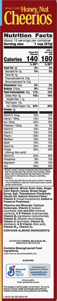 slide 4 of 13, Cheerios Honey Nut Cheerios Gluten-Free Breakfast Cereal, 19.5 oz, 18.8 oz