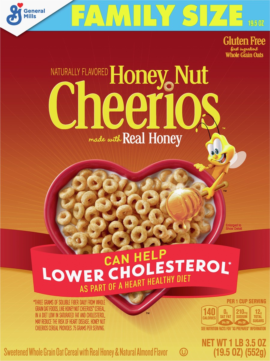 slide 8 of 13, Cheerios Honey Nut Cheerios Gluten-Free Breakfast Cereal, 19.5 oz, 18.8 oz