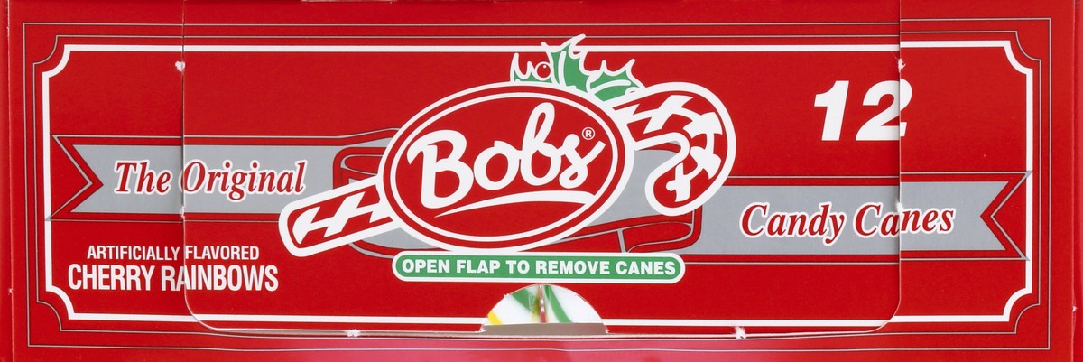 slide 2 of 4, Bobs Candy Canes, Cherry Rainbow, 12 ct