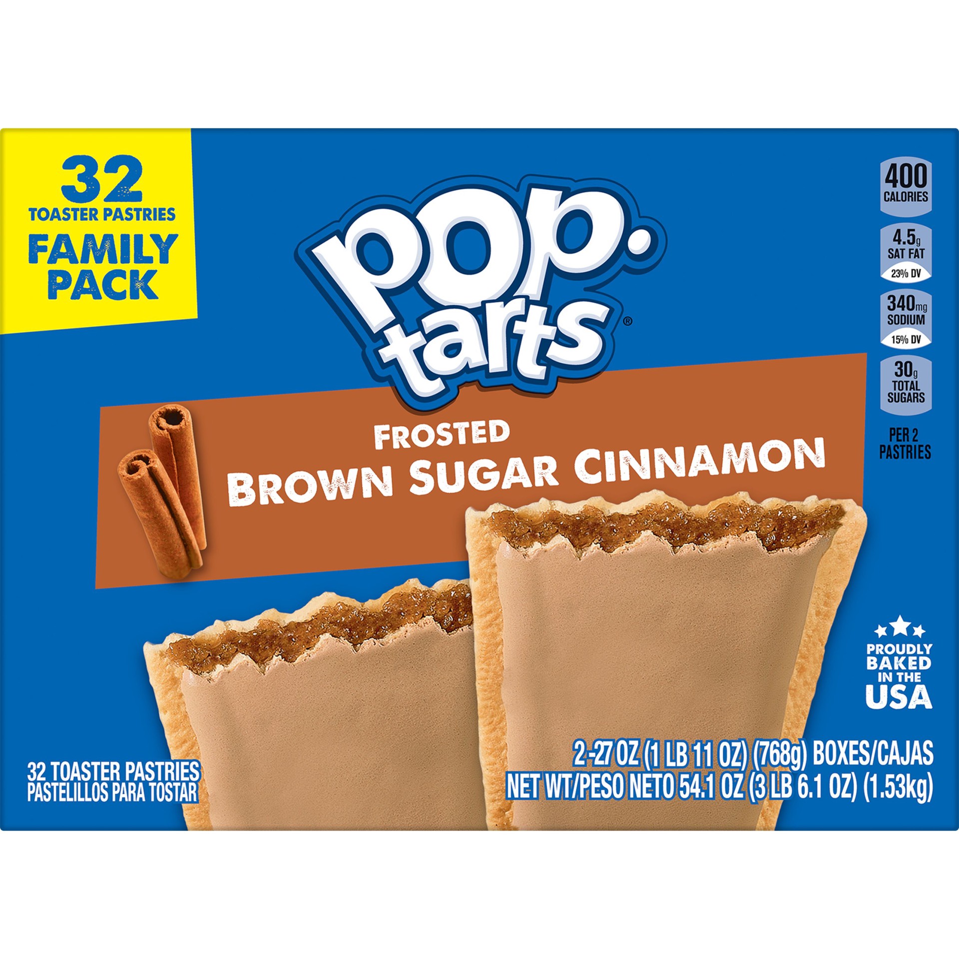 slide 4 of 5, Pop-Tarts Brown Sugar Cinnamon Toaster Pastries, 2 ct