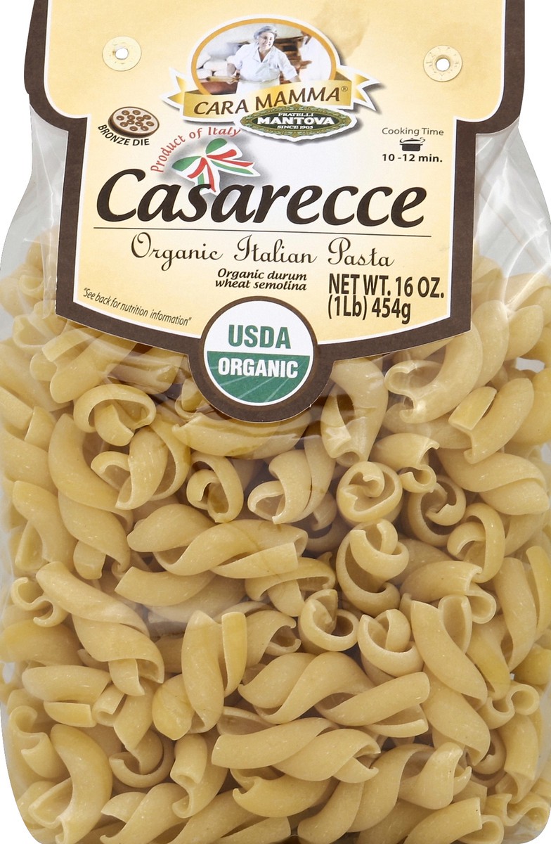 slide 4 of 5, Mantova Cara Mamma Organic Casarecce, 16 oz