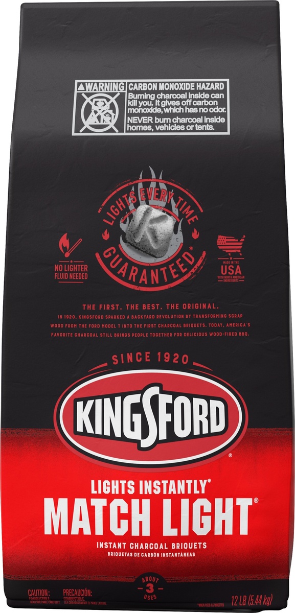 slide 4 of 5, Kingsford Match Light Instant Charcoal Briquettes, 12 lb