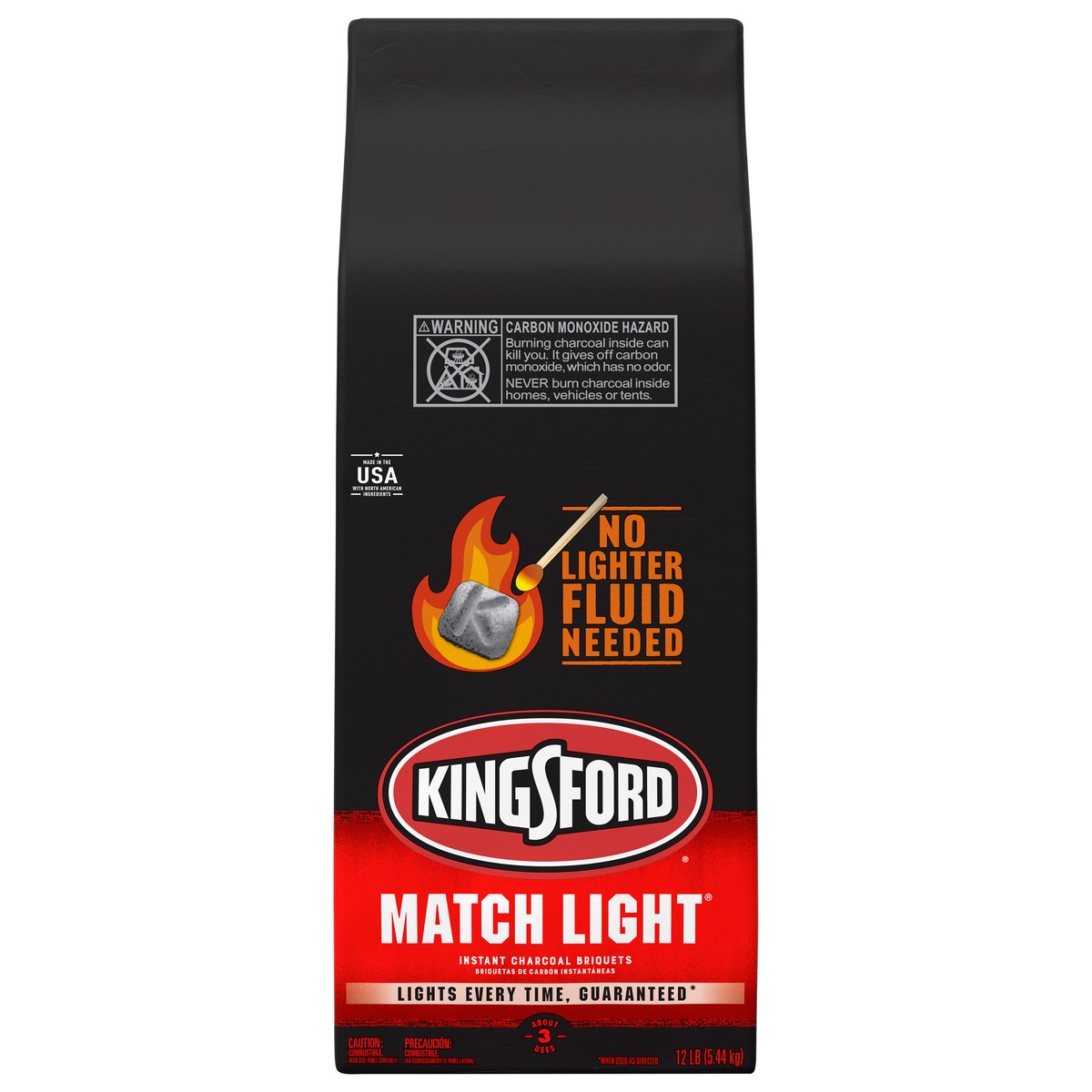 slide 1 of 12, Kingsford Match Light Instant Charcoal Briquettes BBQ Charcoal, 12 lb