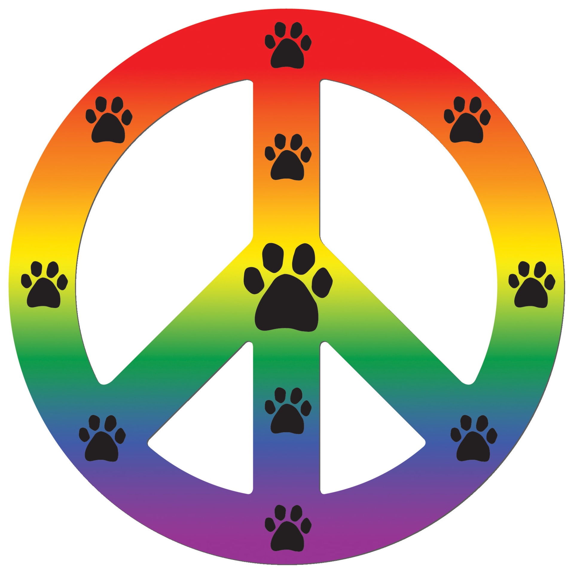 slide 1 of 1, Imagine This Magnet Peace Dog Rainbow, Small, 1 ct