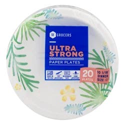SE Grocers Paper Plates 10 1/16" Dinner Size Ultra Strong