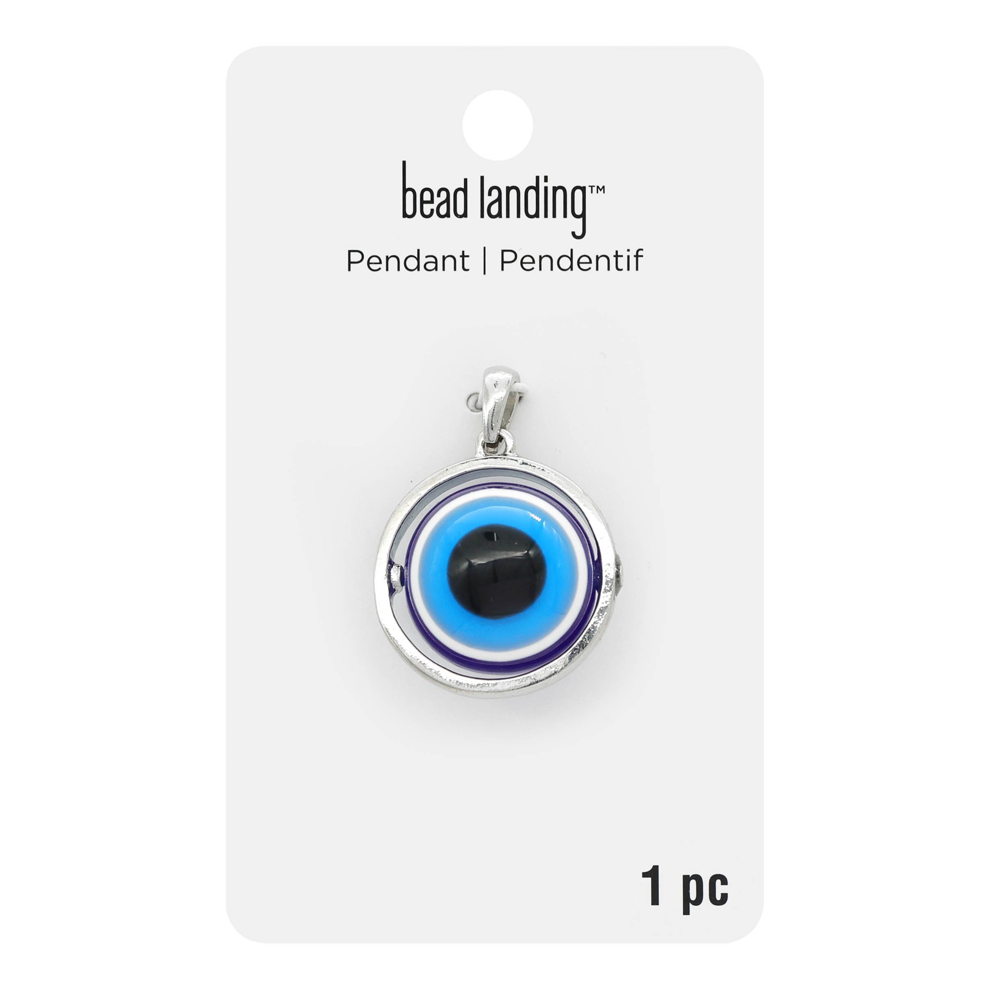 slide 2 of 3, Blue Evil Eye Spinner Pendant By Bead Landing, 34.75mm x 26.2mm