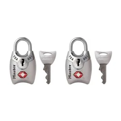 Master Lock Luggage Key Padlock Silver