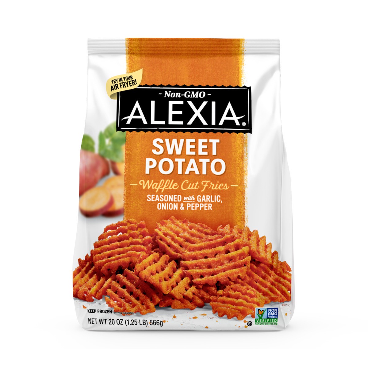 slide 1 of 1, Alexia Fries, Waffle Cut, Sweet Potato, 20 oz