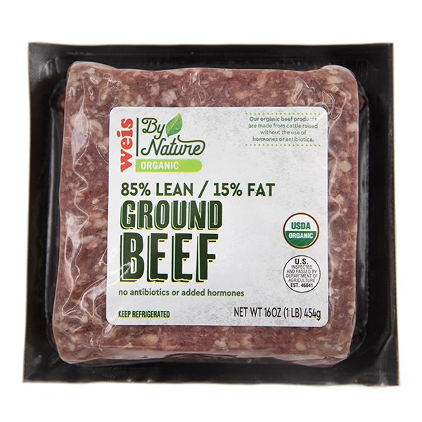 slide 1 of 1, Weis Quality Organic Ground Beef, 1 lb