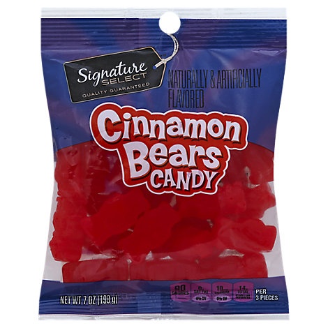 slide 1 of 1, Signature Select Candy Cinnamon Bears, 7 oz