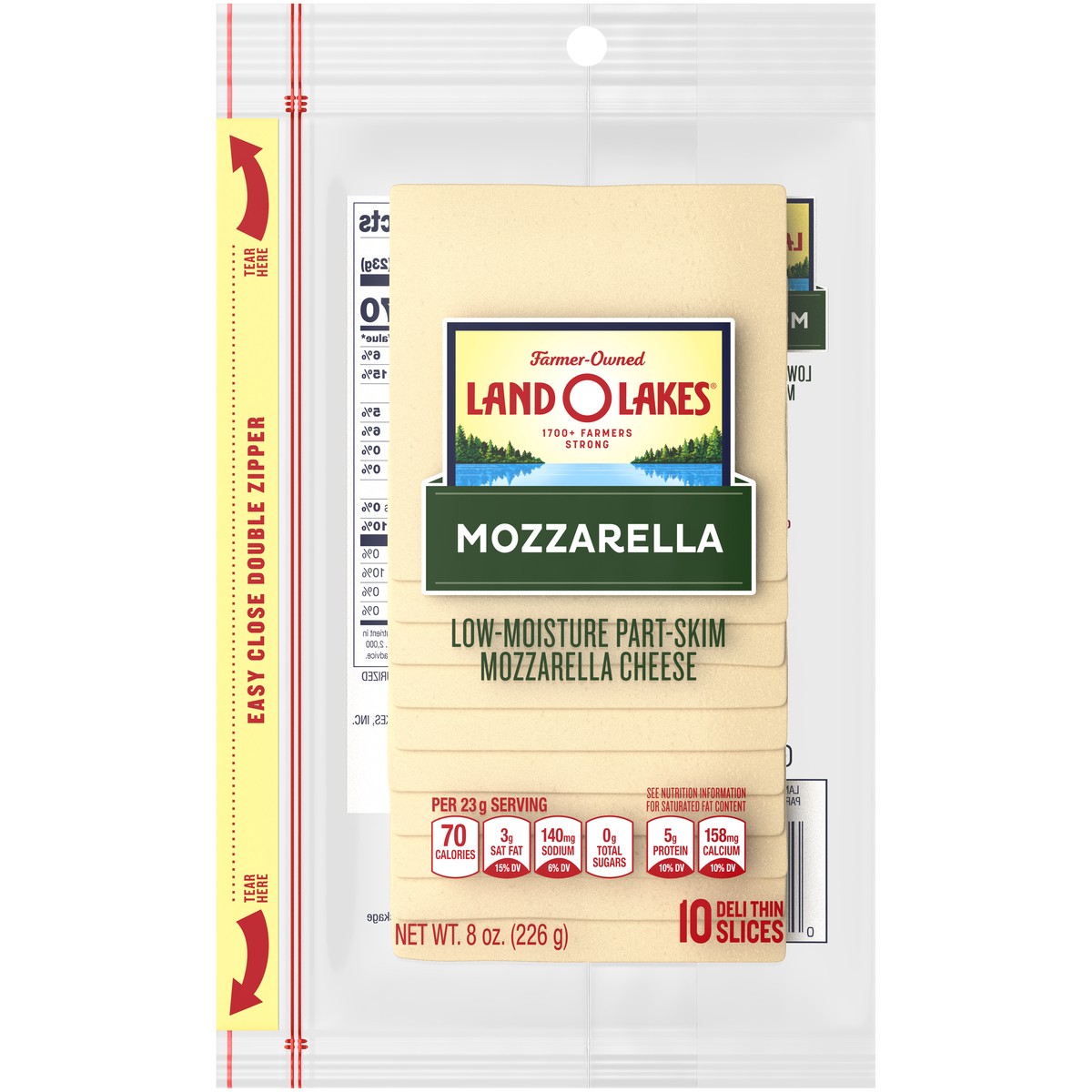 slide 5 of 5, Land O'Lakes Sliced Mozzarella Cheese, 8 oz, 8 oz