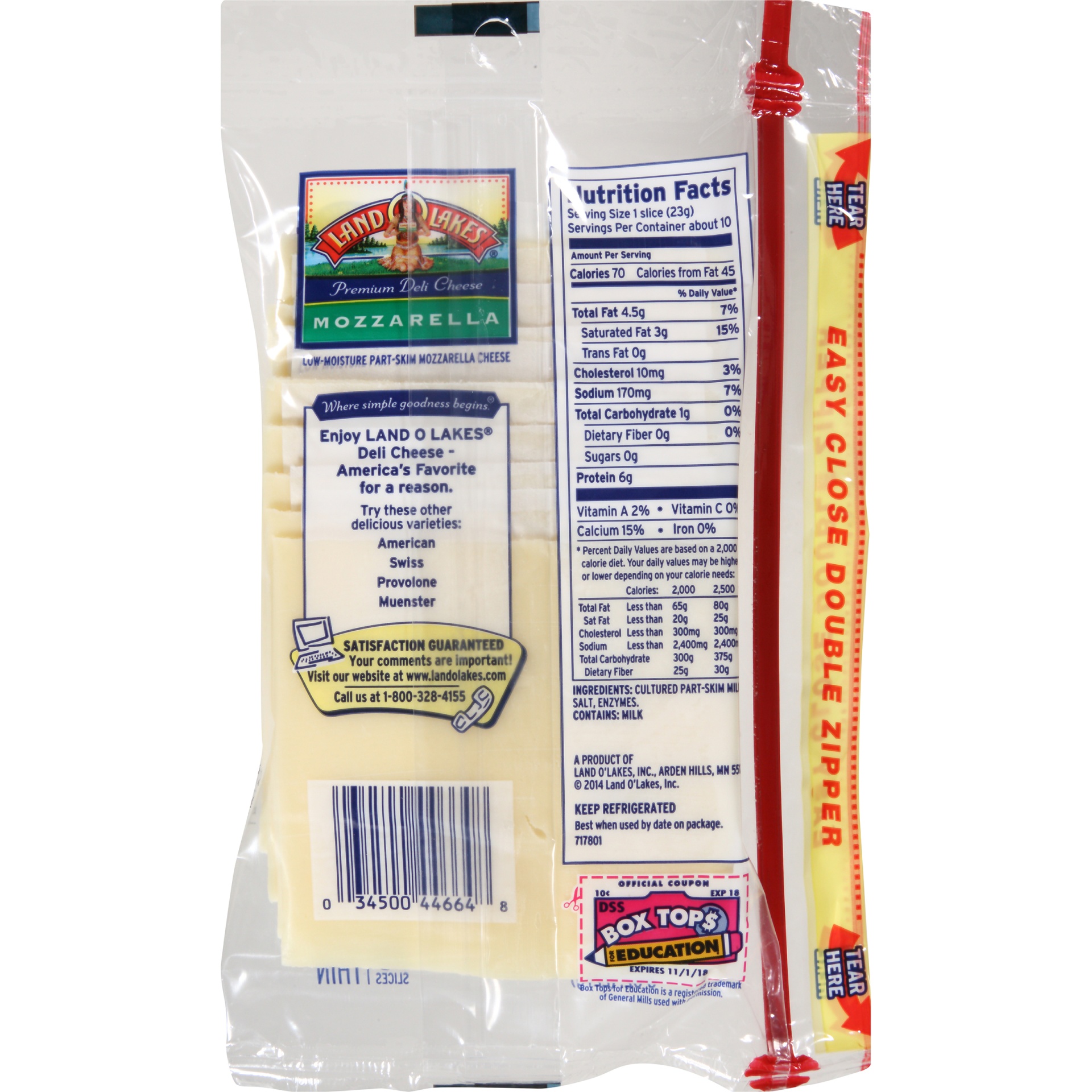 Land O'Lakes Cheese, Deli Thin Slices, Mozzarella 8 oz Shipt