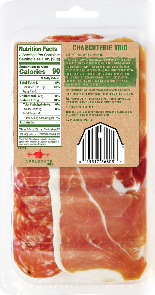 slide 3 of 7, Applegate Prosciutto Soppresssata Genoa, 3 oz