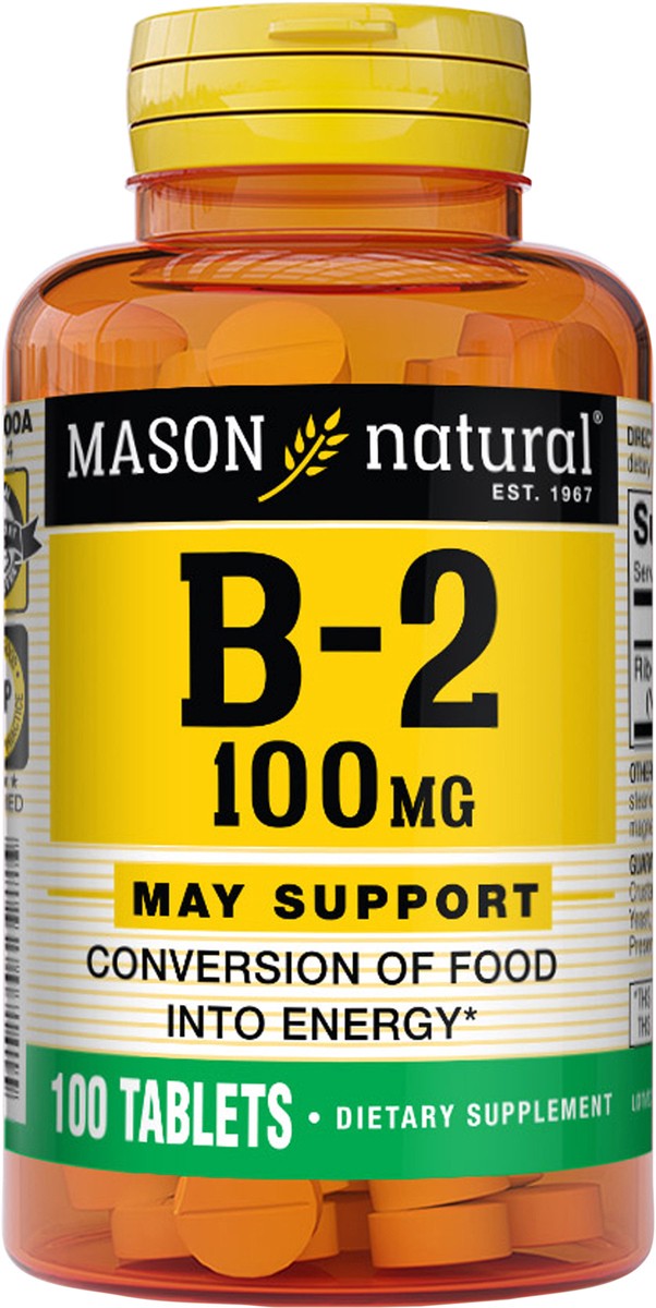 slide 7 of 9, Mason B-2 100mg Riboflavin, 100 ct