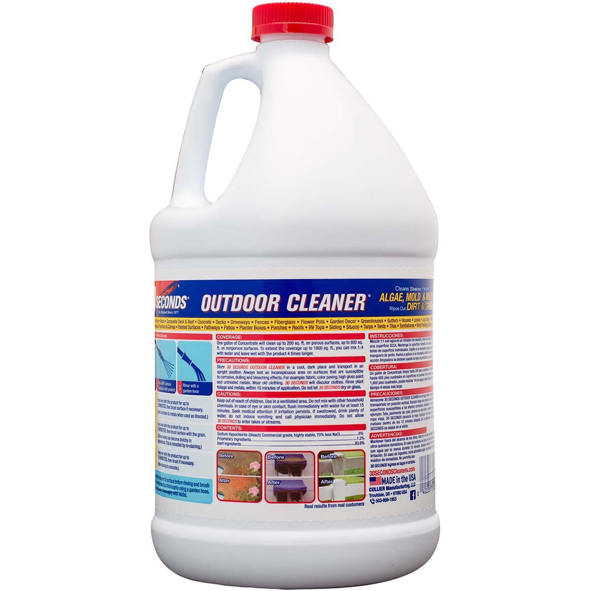 slide 5 of 5, 30 Seconds Outdoor Cleaner Concentrate - 1 Gallon, 1 gal