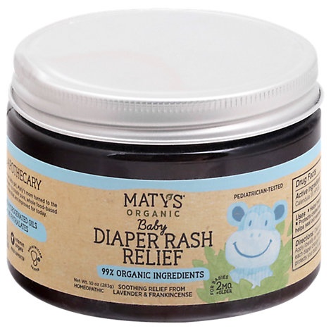 slide 1 of 1, Maty's Organic Baby Diaper Rash Relief, 10 oz