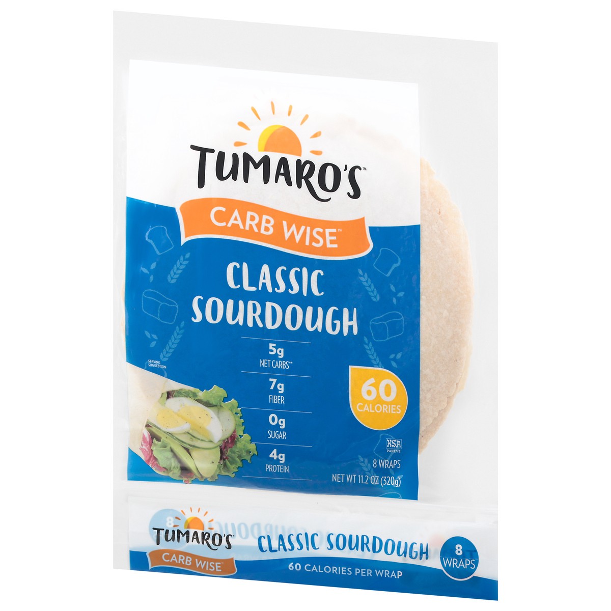slide 7 of 12, Tumaro's Carb Wise Classic Sourdough Wraps 8 Each, 8 ct