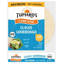 Tumaro's Carb Wise Classic Sourdough Wraps 8 Each