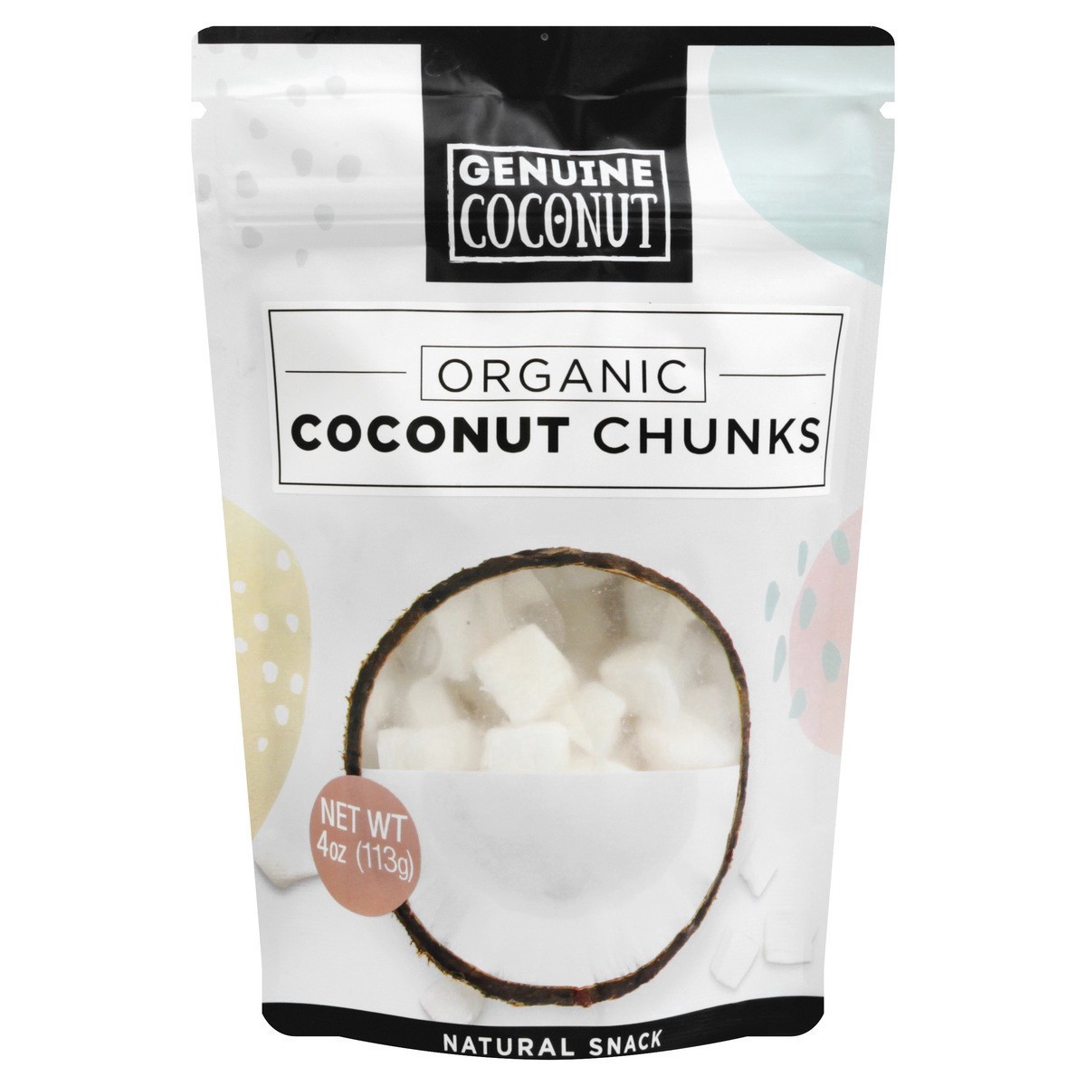 slide 1 of 1, Genuine Coconut Organic Chunks, 4 oz