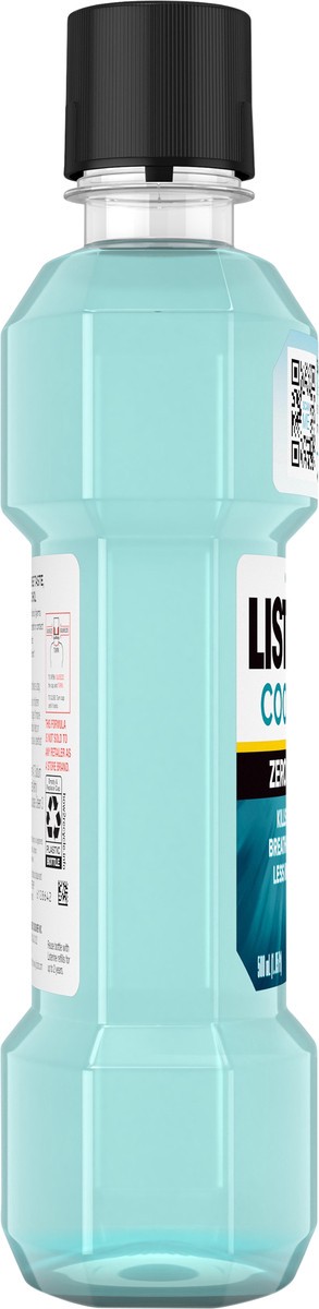 slide 3 of 11, Listerine Mouthwash, Zero Alcohol, Germ Killing, Less Intense Formula, Bad Breath Treatment, Alcohol Free Mouth Wash for Adults; Cool Mint Flavor, 500 mL (Pack of 6), 500 ml