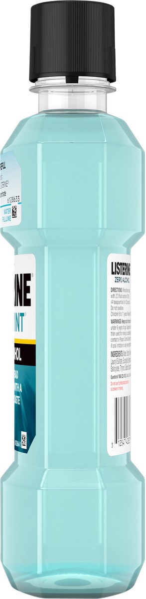 slide 8 of 11, Listerine Mouthwash, Zero Alcohol, Germ Killing, Less Intense Formula, Bad Breath Treatment, Alcohol Free Mouth Wash for Adults; Cool Mint Flavor, 500 mL (Pack of 6), 500 ml