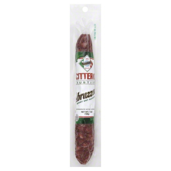 slide 1 of 1, Citterio Rustico Sweet Abbruzzese Dry Sausage, 7 oz