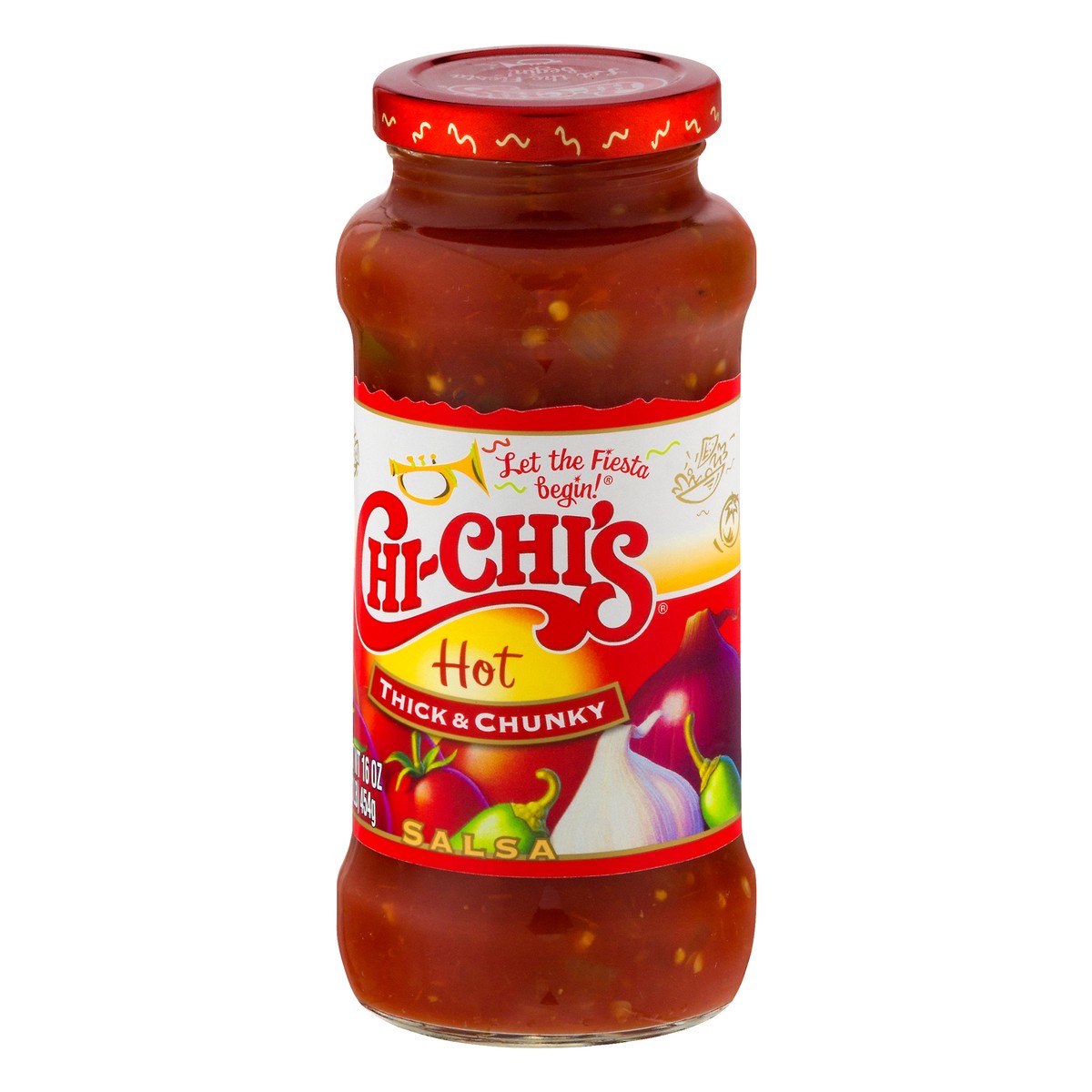 slide 2 of 9, Chi-Chi's Hot Thick & Chunky Salsa 16 oz. Jar, 16 oz