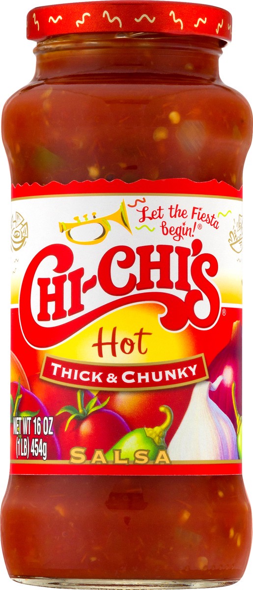 slide 8 of 9, Chi-Chi's Hot Thick & Chunky Salsa 16 oz. Jar, 16 oz