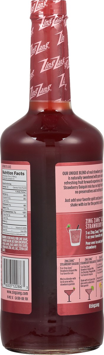 slide 3 of 7, Zing Zang All Natural Strawberry Daiquiri Mix 32 oz, 32 oz