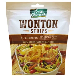 Fresh Gourmet Wonton Strips, Authentic